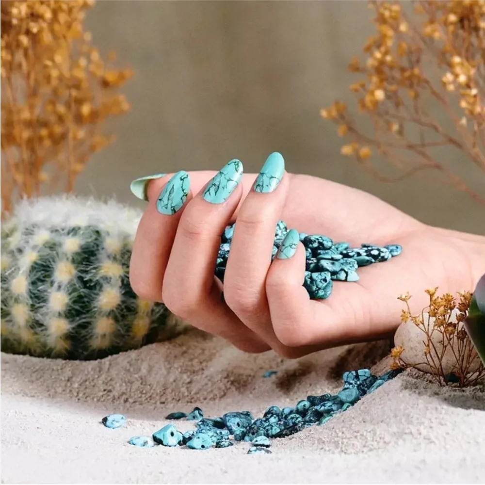 *Retired* Color Street: Mojave Turquoise | Southwestern Blue Stone Marble Frost - Picture 5 of 16